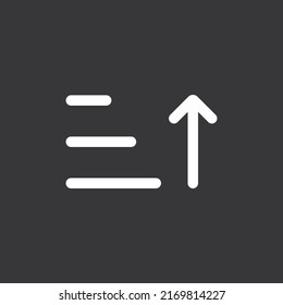 Sort icon on grey background