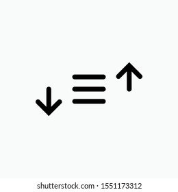 Sort Icon - Vector, Sign and Symbol for Design, Presentation, Website or Apps Elements.