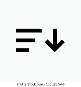 Sort Icon - Vector, Sign and Symbol for Design, Presentation, Website or Apps Elements.