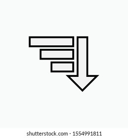 Sort Icon - Vector, Sign and Symbol for Design, Presentation, Website or Apps Elements.