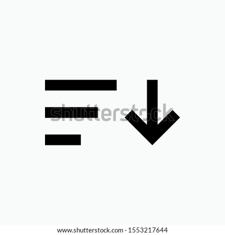 Sort Icon - Vector, Sign and Symbol for Design, Presentation, Website or Apps Elements.