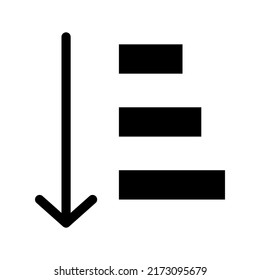 Sort Icon Vector Symbol Design Illustration