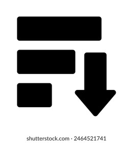 Ilustración de diseño de símbolos de Vector de iconos de ordenación