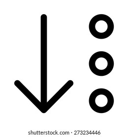 Sort item list by priority or organize files line art vector icon for apps and websites