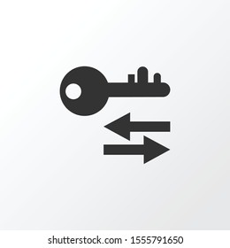 Sort keywords icon symbol. Premium quality isolated arrow element in trendy style.