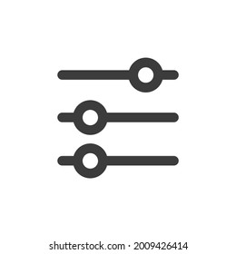 Sort List Icon Isolated on Black and White Vector Graphic