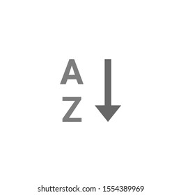 Sort / organize by alphabetical order list line art vector icon for apps and websites