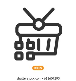 Sort Shopping Cart Content Vector Symbol