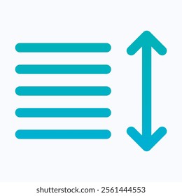 Sort Vector Icon, Sort Down, List, Isolated Lineal Gradient Icon.