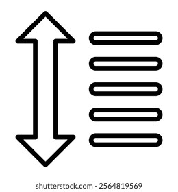 Sort Vector Line Icon Design