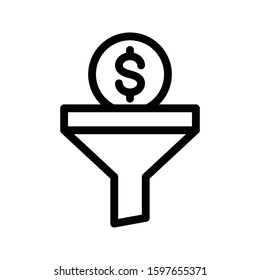 sort vector thin line icon 