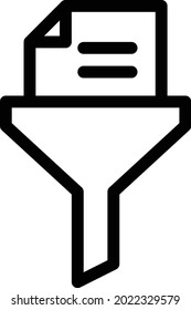 sort vector thin line icon