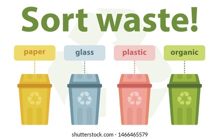 Sort waste vector illustration on a white background