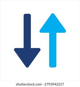 Sortation symbol icon. Usable for: user interface, sorting, organize, filter, arrange, data management, mobile app, web application. Vector illustration