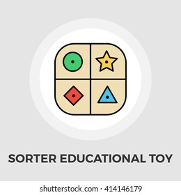 Sorter educational toy icon vector. Flat icon isolated on the white background. Editable EPS file. Vector illustration.