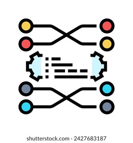 sorting algorithm color icon vector. sorting algorithm sign. isolated symbol illustration