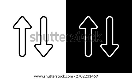 Sorting Arrows White Icon Set Design