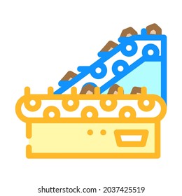 sorting belt conveyor color icon vector. sorting belt conveyor sign. isolated symbol illustration