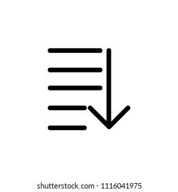 Sorting Down Modern Simple Vector Icon