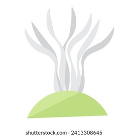 Sorting food waste. Top trimmings from old potatoes. Leftovers and scraps of food. Flat icon, element for infographics design. Simple cartoon flat vector isolated on white background