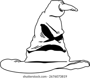 The sorting hat at the magic school