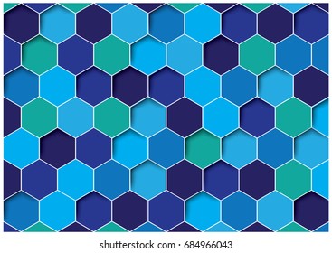 Sorting hexagon abstract background