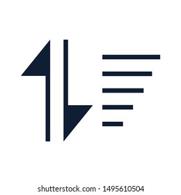 Sorting icon. Design style modern. Vector illustration