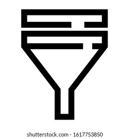 sorting icon isolated sign symbol vector illustration - high quality black style vector icons
