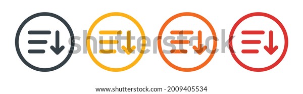 Sorting Icon Set Arrange List By Stock Vector (Royalty Free) 2009405534 ...