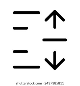 Sorting Icon Vector Symbol Design Illustration