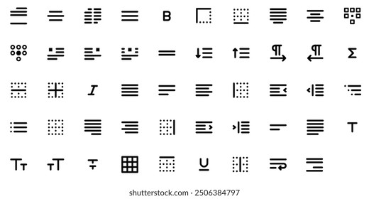 sorting icons set collection vector.