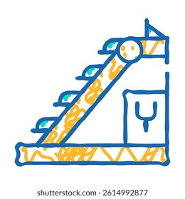 sorting line doodle icon sketch vector. sorting line sign. isolated symbol illustration
