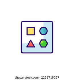 Sorting and matching linear RGB color icon. Thin line customizable illustration. Contour symbol. Vector isolated outline drawing. Editable stroke