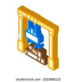 sorting metals isometric icon vector. sorting metals sign. isolated symbol illustration