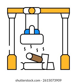 sorting metals line icon vector. sorting metals sign. isolated symbol illustration