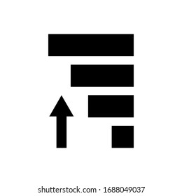 Sorting outline icon isolated. Symbol, logo illustration for mobile concept and web design.