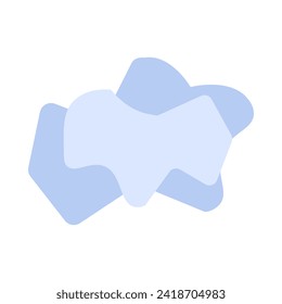 Sorting of paper and office waste. Crumpled wad of white paper sheet for recycling and disposal. Flat icon. Simple flat cartoon vector isolated on white background