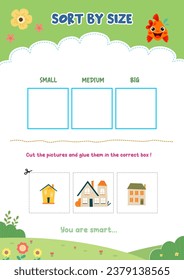 Sorting pictures according to size