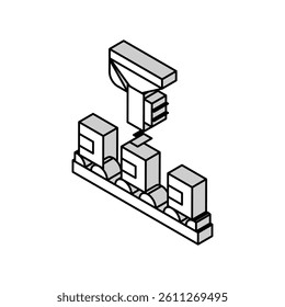 sorting pills equipment isometric icon vector. sorting pills equipment sign. isolated symbol illustration
