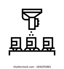 sorting pills equipment line icon vector. sorting pills equipment sign. isolated contour symbol black illustration