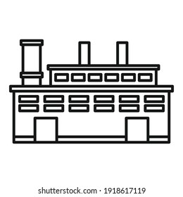 Clasificando el icono de fábrica de reciclaje. Esquema ordenar reciclar icono vector de fábrica para el diseño web aislado en fondo blanco