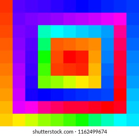 Sorting the weight of the color, centering around the rectangle.