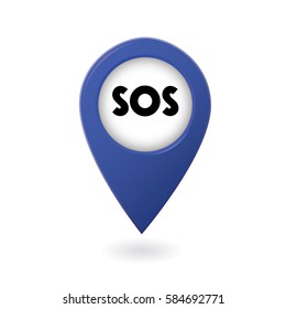 SOS alarm phone map pointer for apps.