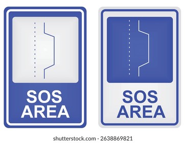 SOS area sign. vector illustration