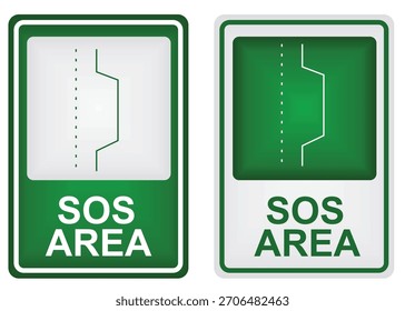 SOS area sign. vector illustration