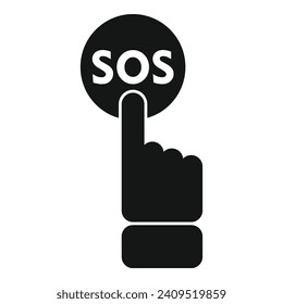Sos call button icon simple vector. Engine safety. Calamity health truck