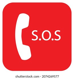 teléfono de icono de llamada a sos, ayuda de llamadas de vector sos en señal de teléfono	
