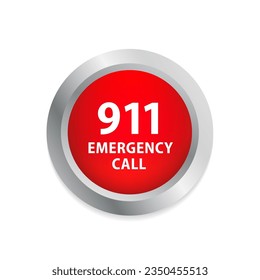 Llamada de emergencia SOS. 911 llamando. Un grito de ayuda. Llamada de emergencia SOS. Mensaje de emergencia. Icono SOS. Línea de emergencia. Concepto de línea directa. Primeros auxilios. Vector de icono de llamada. Ilustración del vector