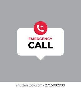 Llamada de emergencia SOS. Llamando al 911. Concepto de línea directa. Ilustración vectorial.