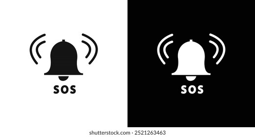 SOS-Notsymbol Flachzeilengrafik